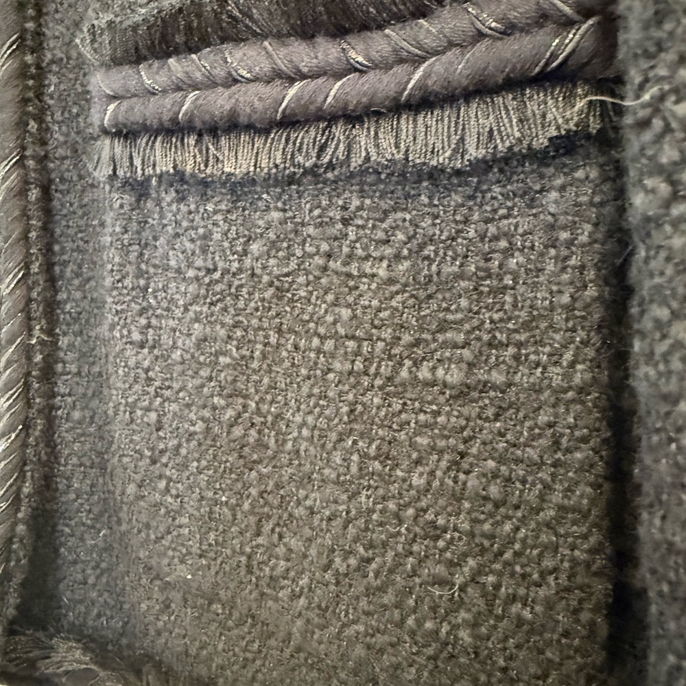 J. Crew Black Braided Trim Tweed Jacket with Gold Buttons - Picture 7 of 11